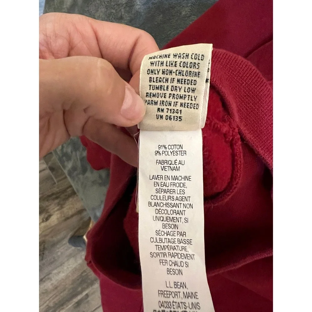 L.L.‎ Bean red hoodie men's sz XXL Casual.
